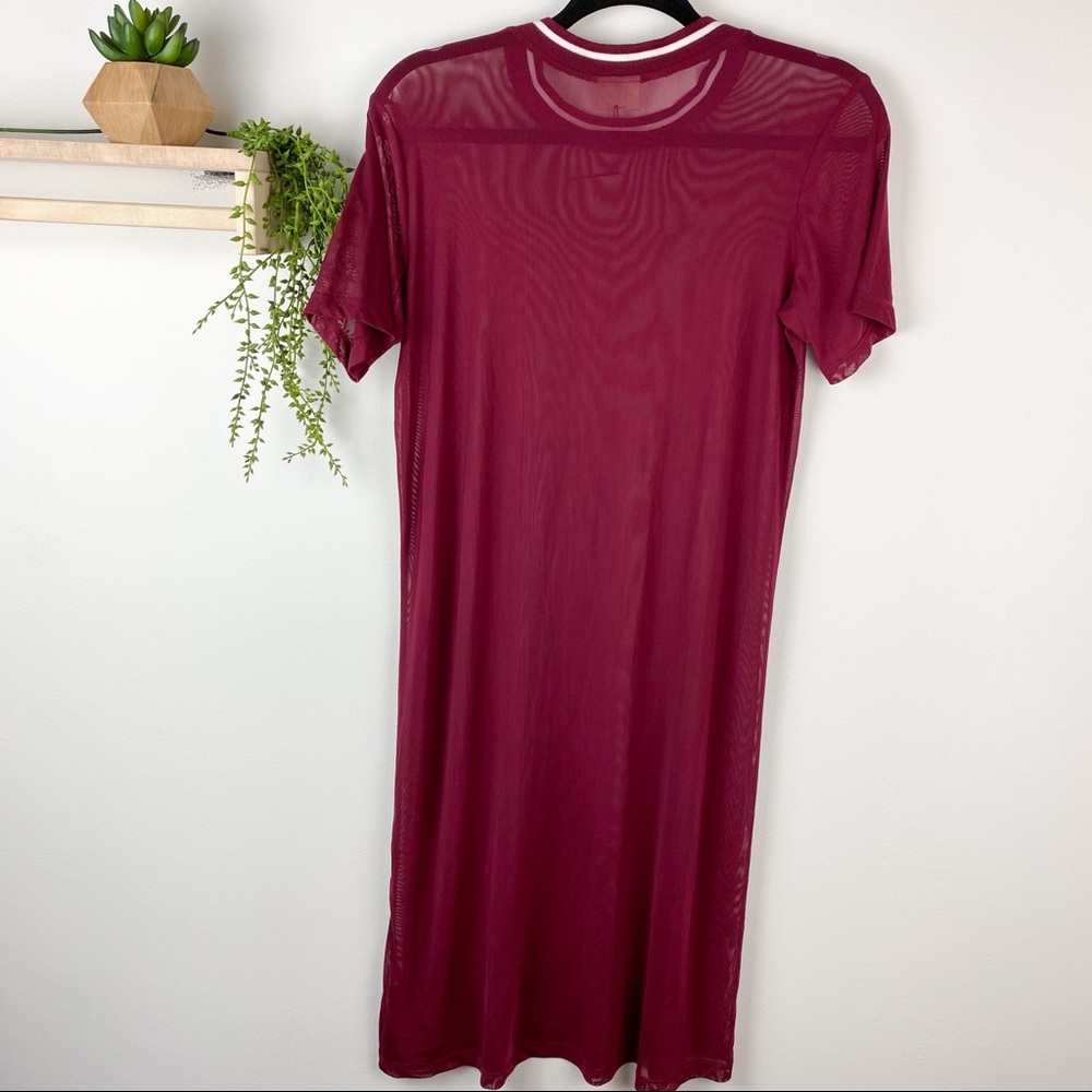 H.I.P mesh‎ short sleeve dress size small cranberry - Picture 2 of 5